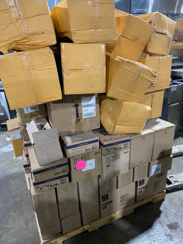 All New In The Box! High Quality Mixed Pallet! Steelite International Commercial Stainless Steel 10.25"x9.5"x28" Wine Bucket Stands! With Steelite Matte White 2oz. Mini Noodle Bowls! With Steelite Brimioli Rocco Edition Florian 12-5/8oz Double Old-Fashioned Tumblers! With Steelite Porcelain Flat Angled 12-5/8" Dinnerware Plates! With Steelite Folio Edition 11-1/2oz Jewel Highball Glasses! With Paşabahçe Vintage Timeless 2oz Shot Glasses! Steelite Rene Ozorio Edition Concerto White 6-1/8" Round Coffee Saucers! & More! 85X Your Bid! - Image 4 of 10