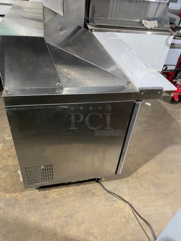 Like New! Atosa! 2023! Still Under Warranty! Commercial Stainless Steel 2 Door Refrigerated Mega Top Sald/Sandwich Prep Table! With Removable Cutting Board! Model: MSF8306GR SN: MSF8306GRAUS1T0321112300C40004! 115V 1 Phase! On Casters! - Image 2 of 12
