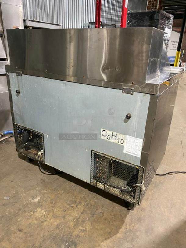 Like New! Atosa! 2023! Still Under Warranty! Commercial Stainless Steel 2 Door Refrigerated Mega Top Sald/Sandwich Prep Table! With Removable Cutting Board! Model: MSF8306GR SN: MSF8306GRAUS1T0321112300C40004! 115V 1 Phase! On Casters! - Image 3 of 12