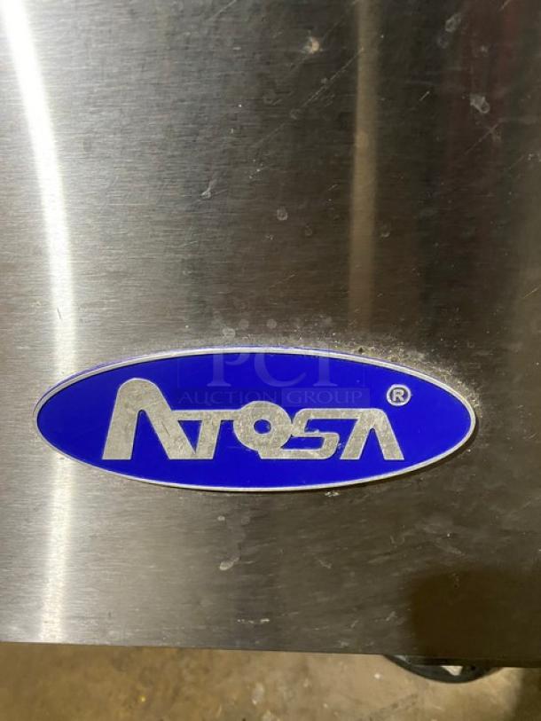 Like New! Atosa! 2023! Still Under Warranty! Commercial Stainless Steel 2 Door Refrigerated Mega Top Sald/Sandwich Prep Table! With Removable Cutting Board! Model: MSF8306GR SN: MSF8306GRAUS1T0321112300C40004! 115V 1 Phase! On Casters! - Image 9 of 12