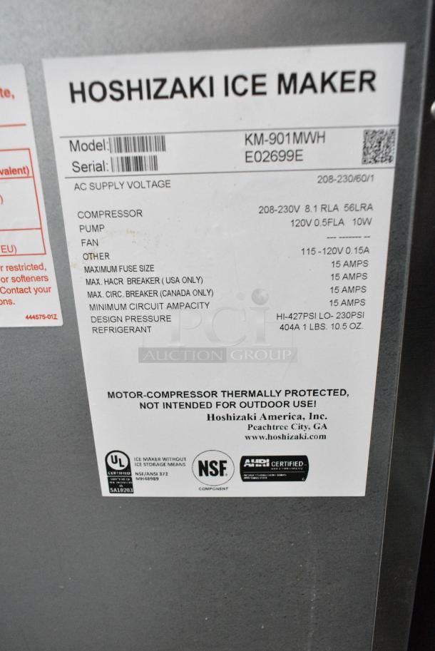 BRAND NEW! Hoshizaki KM-901MWH Stainless Steel Commercial Ice Machine Head. 208-230 Volts, 1 Phase. - Image 5 of 6
