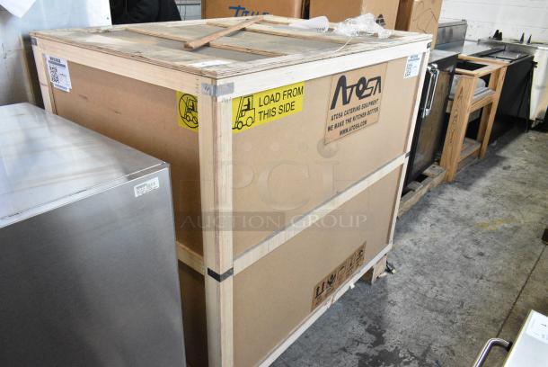 BRAND NEW! Atosa MSF8306GR Stainless Steel Commercial Sandwich Salad Prep Table Bain Marie. 115 Volts, 1 Phase. Tested and Working! - Image 2 of 5