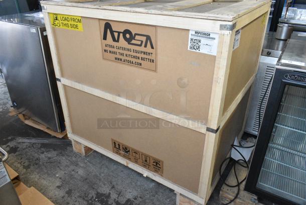 BRAND NEW! Atosa MSF8306GR Stainless Steel Commercial Sandwich Salad Prep Table Bain Marie. 115 Volts, 1 Phase. Tested and Working! - Image 4 of 5