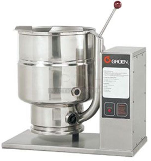 BRAND NEW! Groen TDB-40 Stainless Steel Commercial 40 Quart Electric Countertop Steam Jacketed Kettle - Image 1 of 5