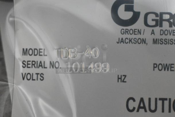 BRAND NEW! Groen TDB-40 Stainless Steel Commercial 40 Quart Electric Countertop Steam Jacketed Kettle - Image 5 of 5