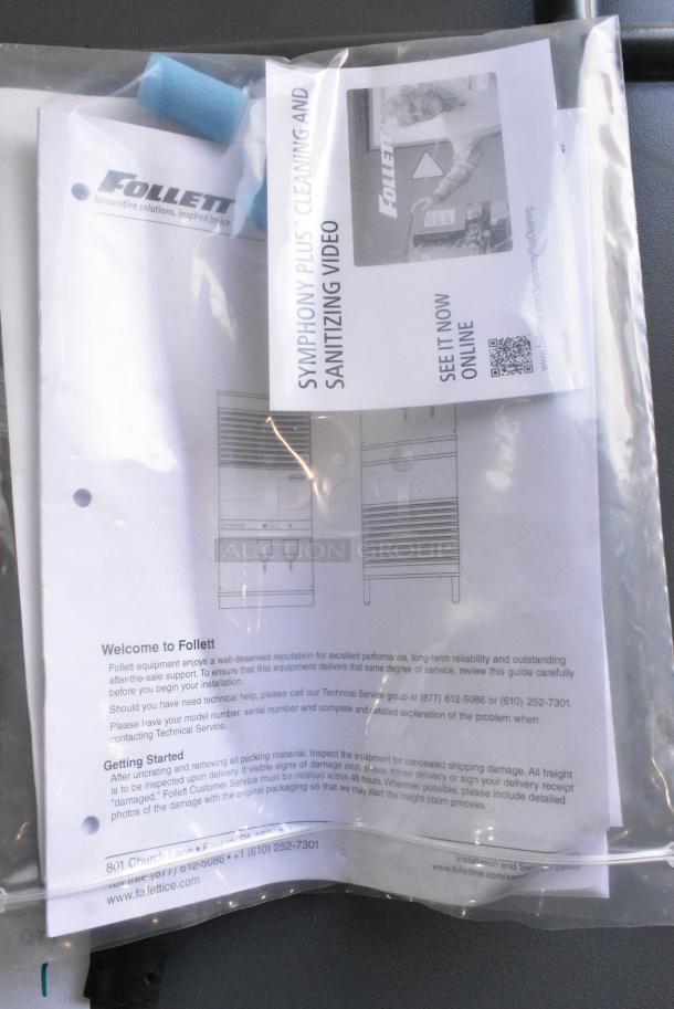 BRAND NEW! 2023 Follett 110CM Stainless Steel Commercial Countertop Symphony Plus Series 110 lb. Manual Fill Countertop Ice and Water Dispenser with Lever Dispensing. 115 Volts, 1 Phase. - Image 7 of 7