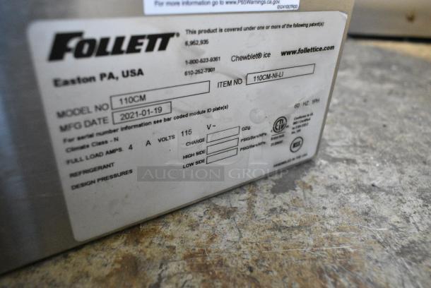 BRAND NEW! 2021 Follett 110CM Stainless Steel Commercial Countertop Symphony Plus Series 110 lb. Manual Fill Countertop Ice Dispenser. 115 Volts, 1 Phase. - Image 6 of 6