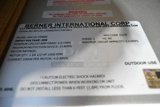 BRAND NEW IN BOX! 2018 Berner AHC10-1048AB Long Un-Heated 1 Motor Wall Mounting Plate Architectural Series High Performance Air Curtain. 208 Volts, 1 Phase. - Image 5 of 5