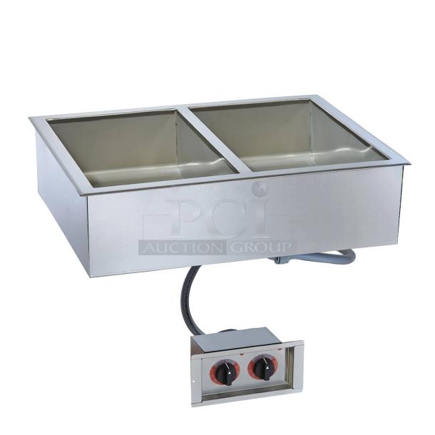 BRAND NEW IN BOX! Alto Shaam200-HWI/D4 Stainless Steel Commercial 2 Well Steam Table Drop In. 120 Volts, 1 Phase. Tested and Working! - Image 1 of 7
