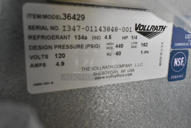 BRAND NEW IN CRATE Vollrath 36429 Stainless Steel Commercial Single Well Refrigerated Drop In . 120 Volts, 1 Phase. Tested and Working! - Image 6 of 6