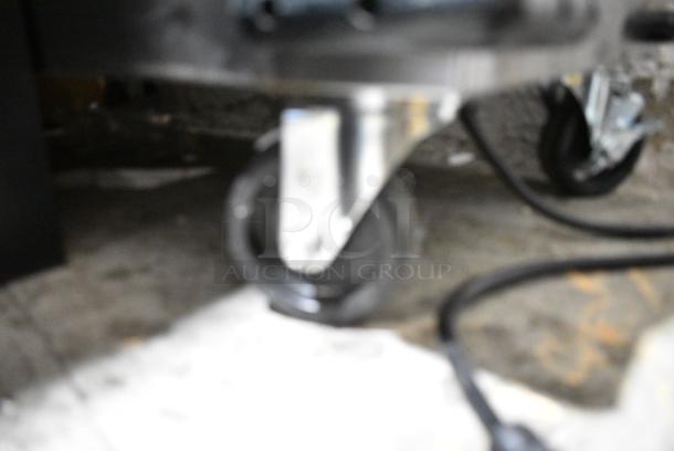 BRAND NEW! Dinex DXPIDPH2E1200 Stainless Steel Commercial 2 Well Plate Return on Commercial Casters. 120 Volts, 1 Phase. Tested and Working! - Image 6 of 6