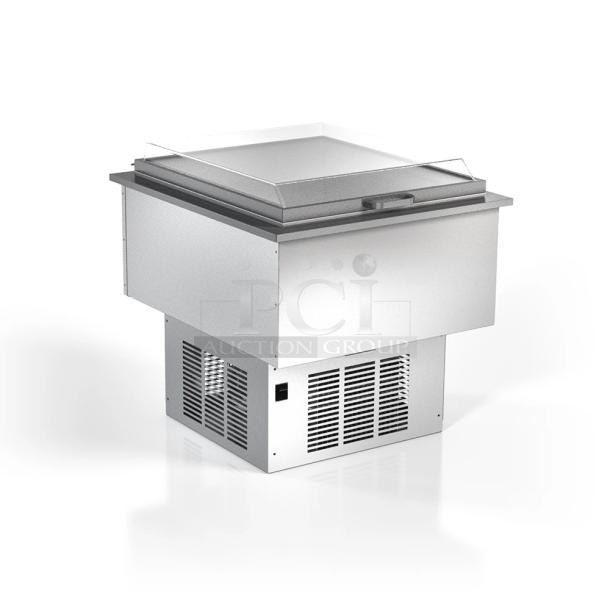 BRAND NEW IN CRATE! Silver King SKEDI23-TL-1-BA1 Stainless Steel Commercial Drop In Ice Cream Merchandiser. 115 Volts, 1 Phase. Tested and Working! - Image 1 of 9