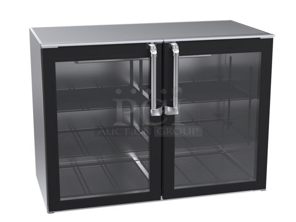BRAND NEW! 2023 Krowne BR48L-GNS-LR Metal Commercial 2 Door Back Bar Cooler Merchandiser. 115 Volts, 1 Phase. Tested and Working! - Image 1 of 6