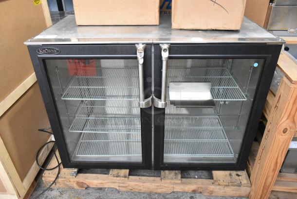 BRAND NEW! 2023 Krowne BR48L-GNS-LR Metal Commercial 2 Door Back Bar Cooler Merchandiser. 115 Volts, 1 Phase. Tested and Working! - Image 2 of 6