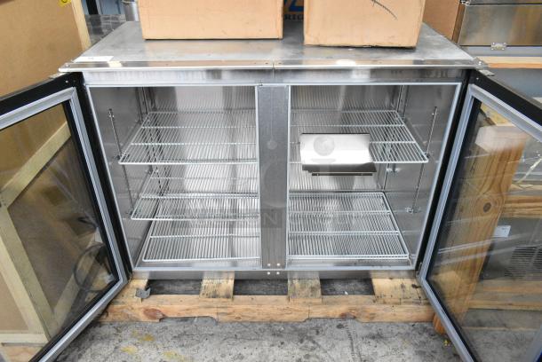 BRAND NEW! 2023 Krowne BR48L-GNS-LR Metal Commercial 2 Door Back Bar Cooler Merchandiser. 115 Volts, 1 Phase. Tested and Working! - Image 3 of 6