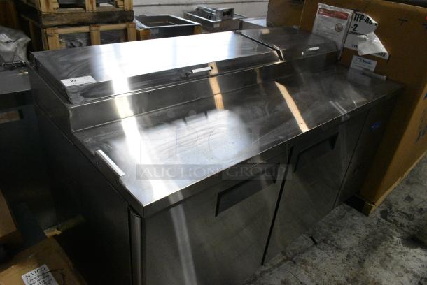 BRAND NEW! 2024 Atosa MPF8202GR Stainless Steel Commercial Pizza Prep Table. 115 Volts, 1 Phase. Tested and Working! - Image 3 of 9