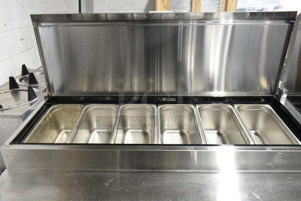 BRAND NEW! 2024 Atosa MPF8202GR Stainless Steel Commercial Pizza Prep Table. 115 Volts, 1 Phase. Tested and Working! - Image 4 of 9