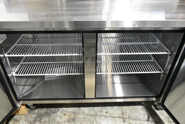 BRAND NEW! 2024 Atosa MPF8202GR Stainless Steel Commercial Pizza Prep Table. 115 Volts, 1 Phase. Tested and Working! - Image 6 of 9