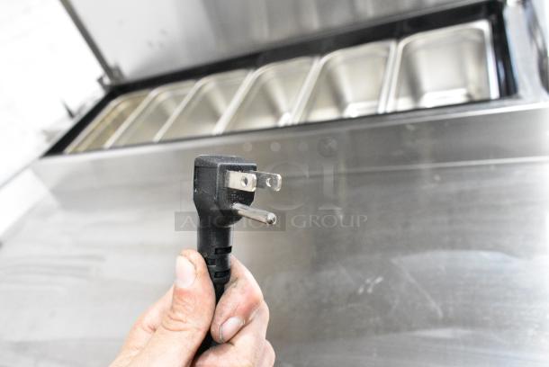 BRAND NEW! 2024 Atosa MPF8202GR Stainless Steel Commercial Pizza Prep Table. 115 Volts, 1 Phase. Tested and Working! - Image 9 of 9