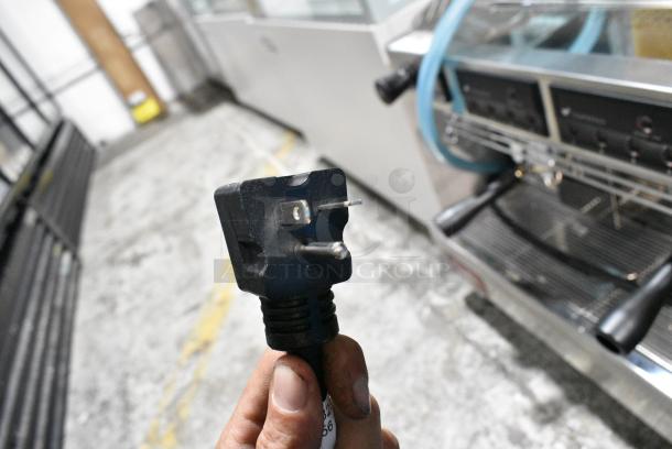 BRAND NEW SCRATCH AND DENT! Estella 236ECEM2C Stainless Steel Commercial Countertop 2 Group Espresso Machine w/ 2 Portafilters and 2 Steam Wands. 110 Volts, 1 Phase. - Image 3 of 5