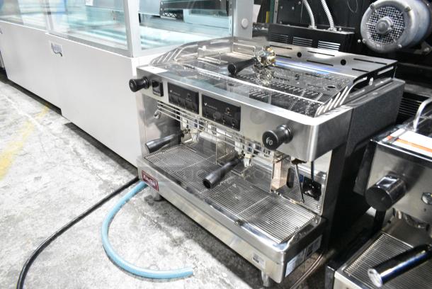 BRAND NEW SCRATCH AND DENT! Estella 236ECTPM2 Stainless Steel Commercial Countertop 2 Group Teapresso Machine w/ 2 Portafilters and 2 Steam Wands. 220/240 Volts, 1 Phase. - Image 5 of 6