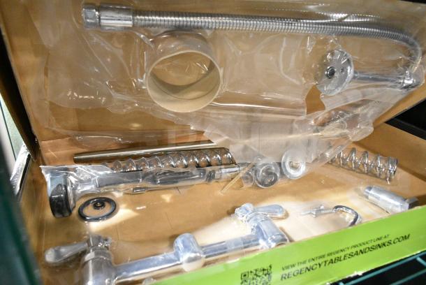 BRAND NEW SCRATCH AND DENT! Regency 600PRD8X 1.15 GPM Deck-Mounted Pre-Rinse Faucet with 8" Centers - Image 1 of 4