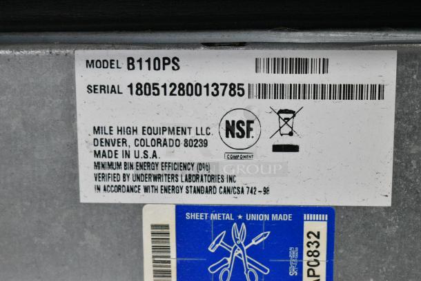 2017 Ice-O-Matic ICE1406HW6 Stainless Steel Commercial Ice Head on 2018 Ice-O-Matic B110PS Stainless Steel Ice Bin. 208-230 Volts, 1 Phase. - Image 5 of 7