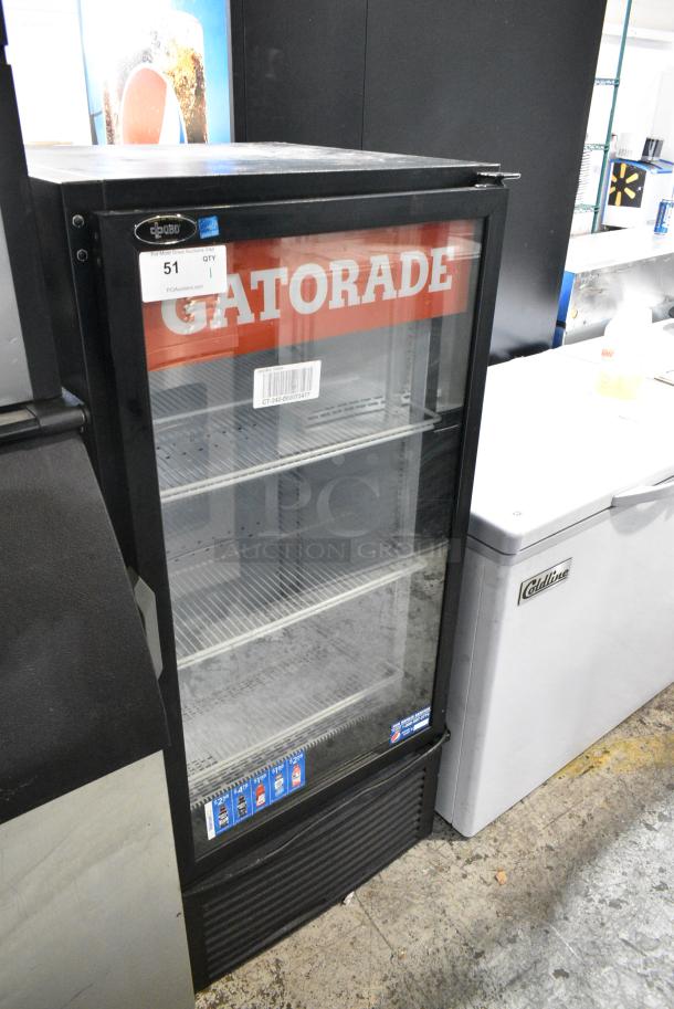 QBD CD10H Metal Commercial Single Door Reach In Cooler Merchandiser w/ Poly Coated Racks. 115 Volts, 1 Phase. Tested and Working! - Image 2 of 5