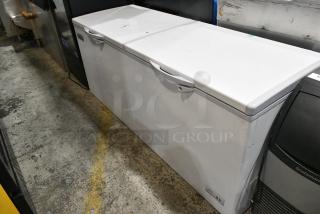 Coldline CF76 Metal Chest Freezer w/ 2 Hinge Lids. 115 Volts, 1 Phase. Tested and Powers On But Does Not Get Cold