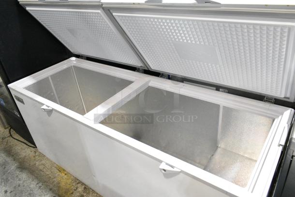 Coldline CF76 Metal Chest Freezer w/ 2 Hinge Lids. 115 Volts, 1 Phase. Tested and Powers On But Does Not Get Cold - Image 2 of 4