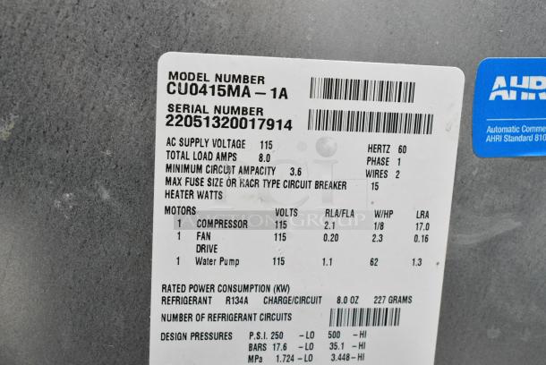 2022 Scotsman CU0415MA-1A Stainless Steel Commercial Undercounter Self Contained Ice Machine. 115 Volts, 1 Phase. - Image 3 of 4