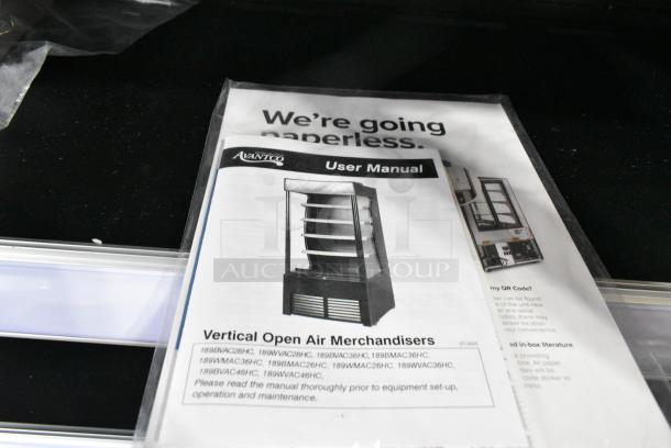 BRAND NEW SCRATCH AND DENT! Avantco 189BVAC36HC Metal Commercial 36" Black Refrigerated Air Curtain Merchandiser. See Pictures for Missing Glass on Right Side. 110-120 Volts, 1 Phase. Tested and Working! - Image 4 of 6