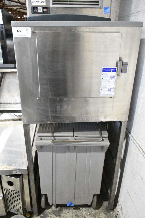 2019 Scotsman F1222A-32E Stainless Steel Commercial Ice Head on Commercial Ice Bin w/ Gray Poly Ice Cart. 208/230 Volts, 1 Phase. - Image 2 of 5