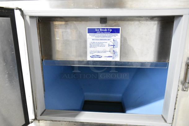 2019 Scotsman F1222A-32E Stainless Steel Commercial Ice Head on Commercial Ice Bin w/ Gray Poly Ice Cart. 208/230 Volts, 1 Phase. - Image 4 of 5