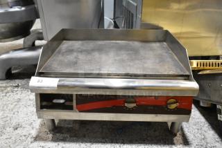 Avantco Stainless Steel Commercial Countertop Electric Powered Flat Top Griddle.