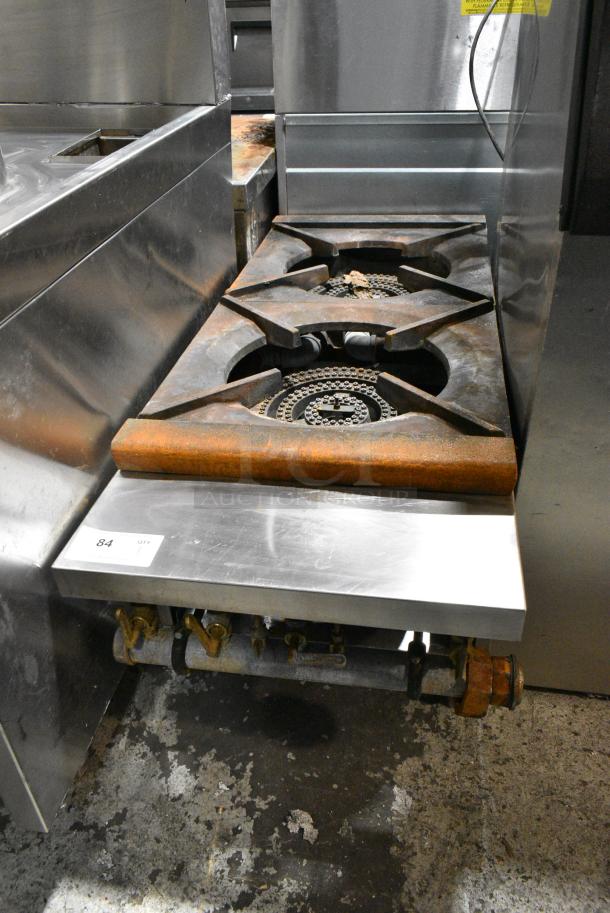 Stainless Steel Commercial Countertop Natural Gas Powered 2 Burner Range. - Image 1 of 4