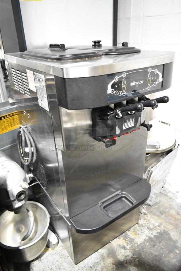 Taylor C723-33 Stainless Steel Commercial Floor Style Water Cooled 2 Flavor w/ Twist Soft Serve Ice Cream Machine. 208-230 Volts, 3 Phase. - Image 1 of 5