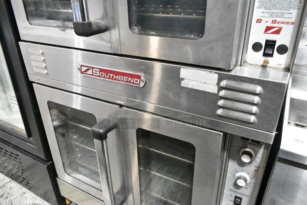 2 Southbend B-Series Stainless Steel Commercial Natural Gas Powered Full Size Convection Oven w/ View Through Doors, Metal Oven Racks and Thermostatic Controls on Commercial Casters. 2 Times Your Bid! - Image 6 of 6