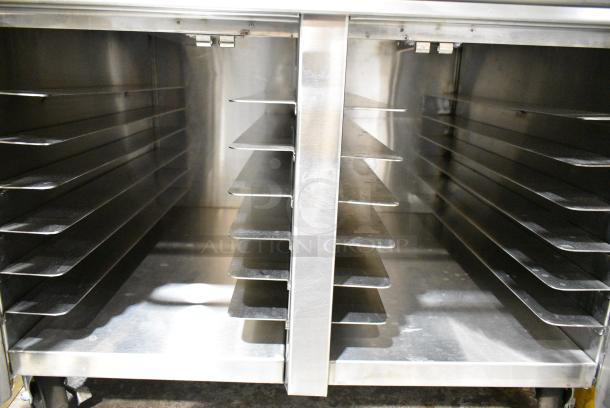Stainless Steel Counter w/ 2 Doors on Commercial Casters. - Image 3 of 4