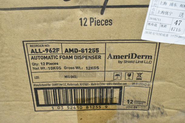 4 BRAND NEW! Boxes of 12 AmeriDerm ALL-962F AMD-81255 Foam Soap Dispenser. 4 Times Your Bid! - Image 3 of 3