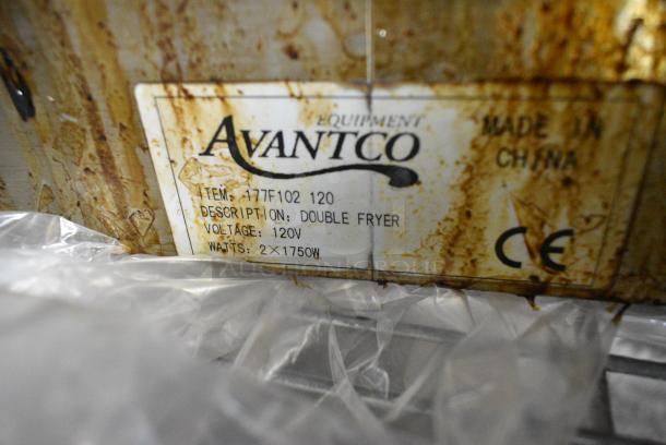Avantco 177F102 Stainless Steel Commercial Countertop Electric Powered 2 Bay Fryer w/ 2 Metal Fry Baskets. 120 Volts, 1 Phase. - Image 4 of 5