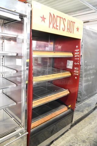 Fri-jado MD40-4 SB Metal Commercial Floor Style Open Grab N Go Merchandiser on Commercial Casters. 208 Volts, 1 Phase.