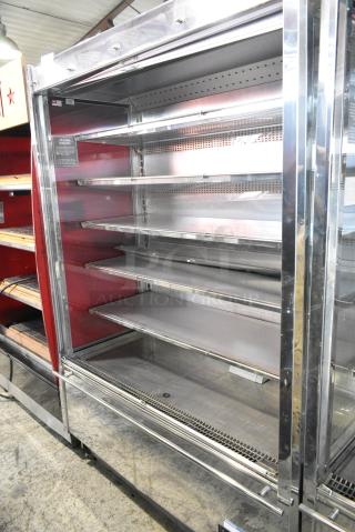 Karlos 1250 M2 Metal Commercial Floor Style Open Grab N Go Merchandiser on Commercial Casters. 230 Volts, 1 Phase.