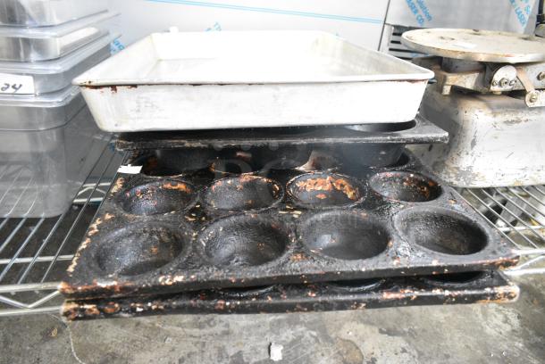 ALL ONE MONEY! Lot of Various Items Including Metal Lids, Stainless Steel Drop In Bins, Poly Drop In Bins, Muffin Baking Pans - Image 2 of 6