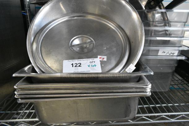 ALL ONE MONEY! Lot of Various Items Including Metal Lids, Stainless Steel Drop In Bins, Poly Drop In Bins, Muffin Baking Pans - Image 5 of 6