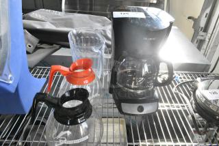 4 Various Items Including Coffee Machine, 2 Coffee Pots and 1 Poly Pitcher. 4 Times Your Bid!
