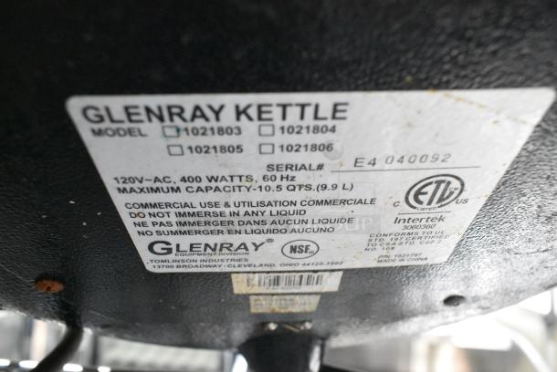 3 Metal Countertop Soup Kettle Food Warmer. Includes AT51588, Glenray 1021803. 120 Volts, 1 Phase. 3 Times Your Bid! Tested and Working! - Image 7 of 7