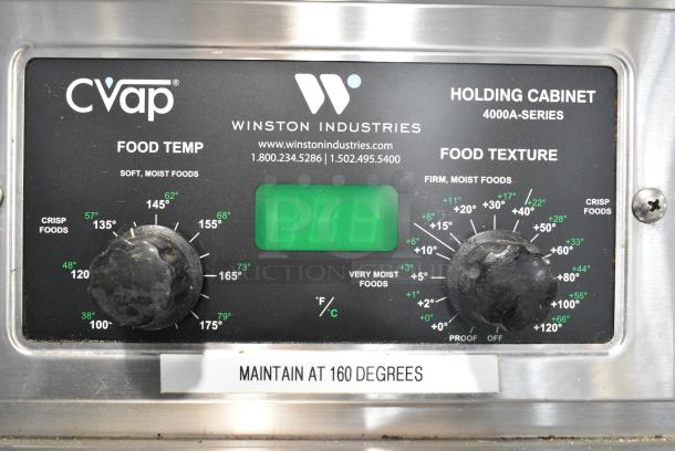 Winston CVap 4000A-Series Stainless Steel Commercial Heated Holding Cabinet on Commercial Casters. Tested and Working! - Image 7 of 7