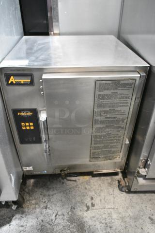 AccuTemp E62081D06000250 Stainless Steel Commercial Single Deck Steam Cabinet. 208 Volts, 1 Phase.