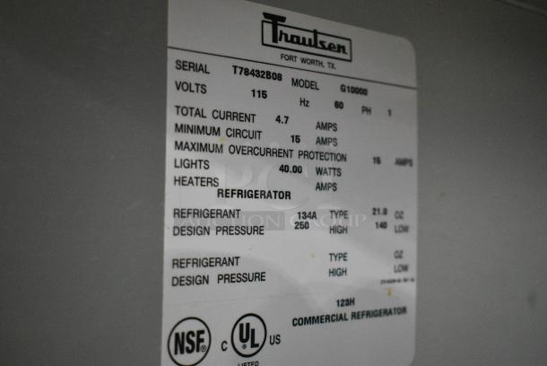 Traulsen G10000 Stainless Steel Commercial 2 Half Size Door Reach In Cooler w/ Poly Coated Racks on Commercial Casters. 115 Volts, 1 Phase. Tested and Powers On But Does Not Get Cold - Image 4 of 6